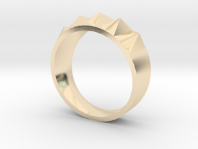 SpikeRing#1 in 14k Gold Plated Brass: 6.75 / 53.375