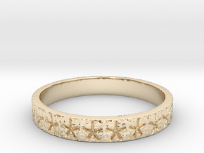 Starry Nut band - Size 7 in 14K Yellow Gold