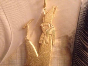 Heru-sa-Aset / Harseisis amulet in Polished Gold Steel