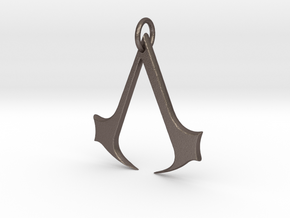 Assassins Creed Pendant in Polished Bronzed-Silver Steel