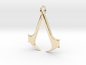 Assassins Creed Pendant in 14k Gold Plated Brass