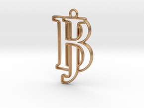 Monogram with initials B&J in Natural Bronze