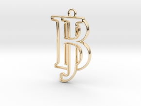 Monogram with initials B&J in 14k Gold Plated Brass