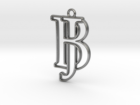 Monogram with initials B&J in Natural Silver