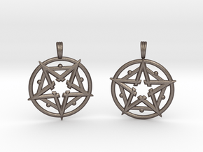 HARMONIC ESSENCE (PAIR) in Polished Bronzed-Silver Steel