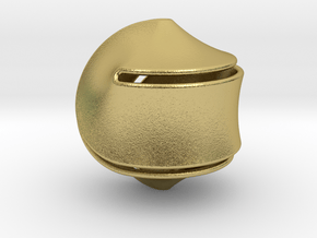 Sloped Hexasphericon Large & Hollow in Natural Brass
