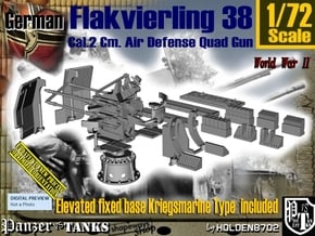 1-72 Kriegsmarine Flakvierling 38 Set001 in Smooth Fine Detail Plastic