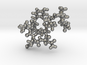 Oxytocin Keychain - Most probable conformation in Natural Silver
