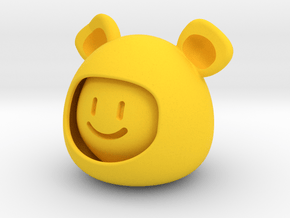  Bear emoji in Yellow Processed Versatile Plastic