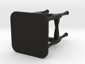 Doll Stool Chair 03 in Black Premium Versatile Plastic