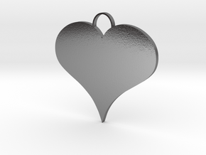 Heart Pendant in Polished Silver