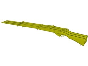 1/20 scale Magazine Lee Enfield 1895 rifles x 3 in Clear Ultra Fine Detail Plastic