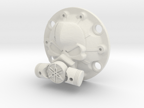 WPL Toxic Skull Diff Cover in White Natural Versatile Plastic