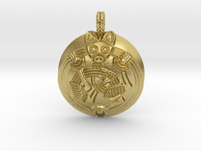 Borre Animal Medallion-rope bail in Natural Brass