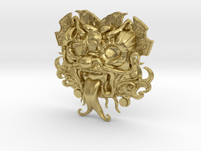 Dragon Amulet in Natural Brass