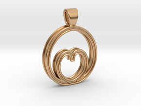 Egg of love [pendant] in Polished Bronze
