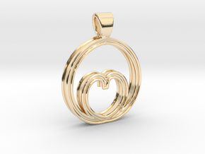 Egg of love [pendant] in 14k Gold Plated Brass