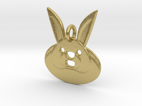 Rabbit Hole Pendant in Natural Brass