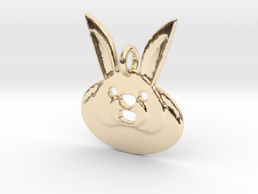 Rabbit Hole Pendant in 14k Gold Plated Brass