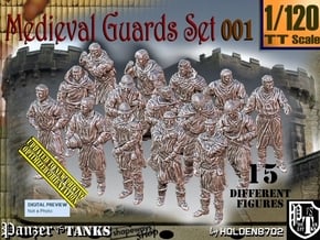 1/120 Medieval Guards Set001 in Tan Fine Detail Plastic