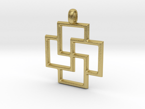 Tursaansydan Symbolic Jewelry Pendant Minimal in Natural Brass