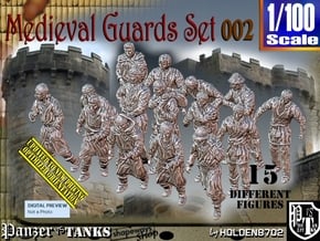 1/100 Medieval Guards Set002 in Tan Fine Detail Plastic