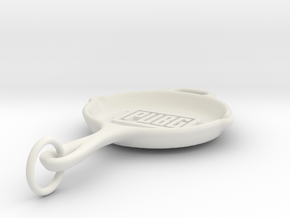 PUBG pan Keychain in White Natural Versatile Plastic