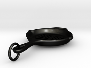 PUBG pan Keychain in Matte Black Steel