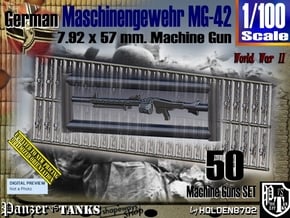 1/100 Machine Gun MG-42 Set001 in Tan Fine Detail Plastic