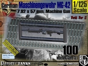 1/125 Machine Gun MG-42 Set001 in Tan Fine Detail Plastic