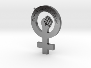 feminismPENDANT in Polished Silver