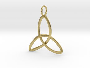 Single Celtic Knot - Thin in Natural Brass