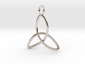 Single Celtic Knot - Thin in Rhodium Plated Brass