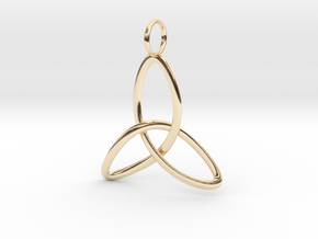 Single Celtic Knot - Thin in 14k Gold Plated Brass