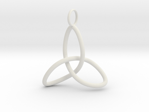 Celtic Knot, simple in White Premium Versatile Plastic