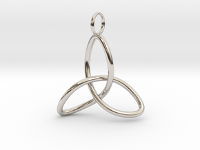 Celtic Knot, simple in Rhodium Plated Brass