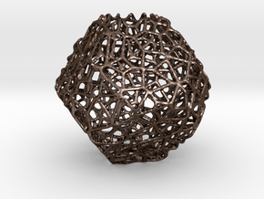 Mini geodesic dome planter in Polished Bronze Steel