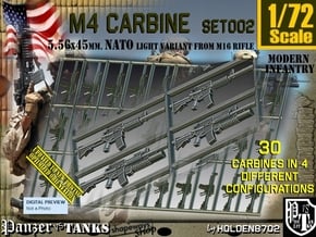 1/72 M4 Carbine Set002 in Tan Fine Detail Plastic