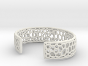 Voronoi Bracelet  in White Natural Versatile Plastic