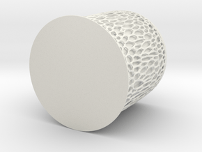 Voronoi Mug in White Natural Versatile Plastic