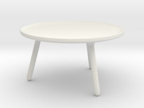 Miniature Norman Copenhagen Table - Nicholai Wiig  in White Natural Versatile Plastic: 1:12