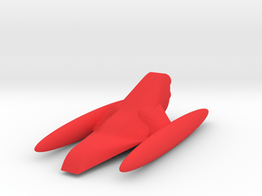 spaceship in Red Processed Versatile Plastic: Extra Small