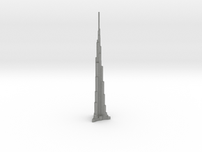 Burj Khalifa - Dubai (1:4000) in Gray PA12