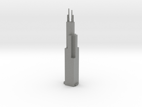 Willis/Sears Tower - Chicago (1:4000) in Gray PA12