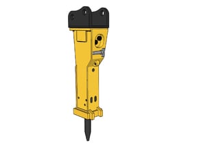 HO - Hydraulic Hammer for 20-25t excavators in Tan Fine Detail Plastic