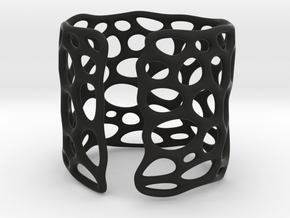 Lattice0104 Cuff 2 in Black Premium Versatile Plastic