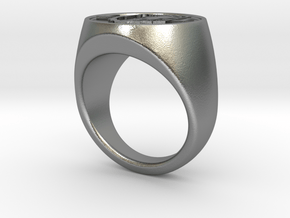 custom signet ring 89 in Natural Silver