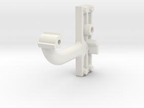 Signal Semaphore Arm (Short) w/bolts 1:19 scale in White Natural Versatile Plastic