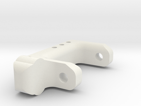 Right Front Lowering Caster Block 15 Degree in White Natural Versatile Plastic