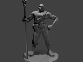 Half Orc Druid in Smooth Fine Detail Plastic